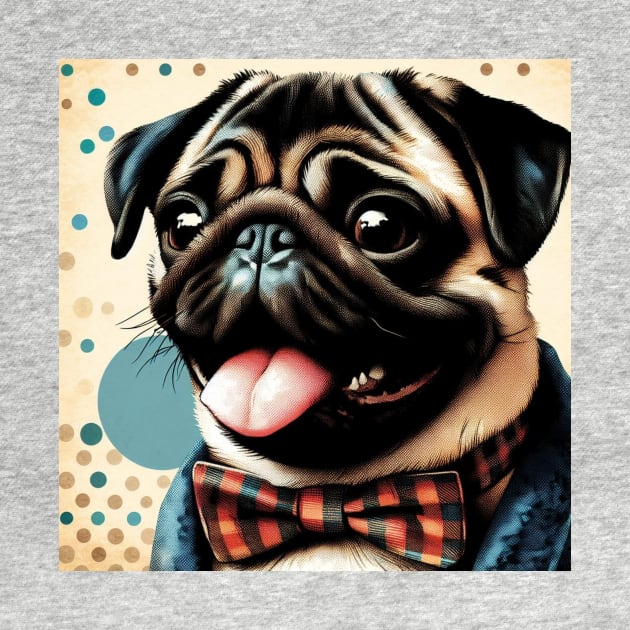 Pug Dog in a bowtie by allaboutpugdogs 